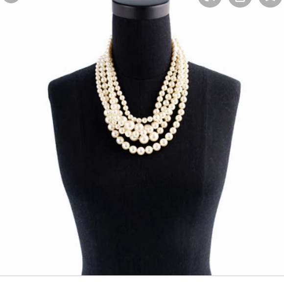 J. Crew Pearl Twisted Hammock Necklace - Picture 1 of 5
